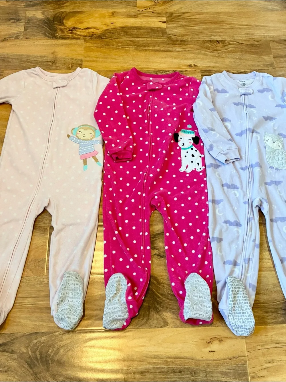 Lot Of 9 Girls Pajamas Carter’s / Cloud Island Size 4T One Piece & Two Piece Set